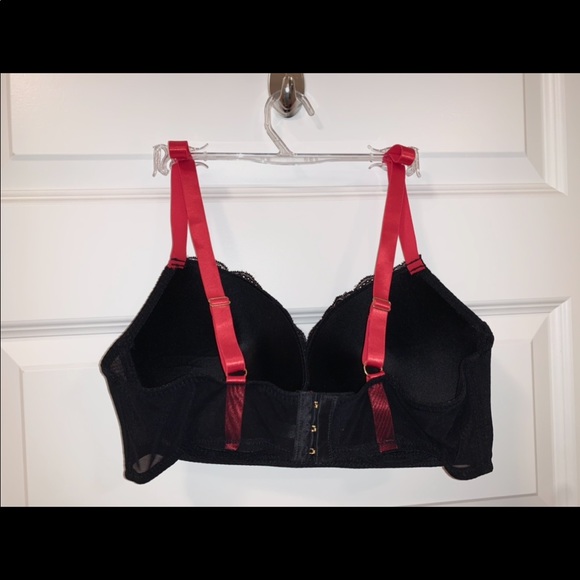 Lace Bra Size 38 C Black/Red - Picture 4 of 4